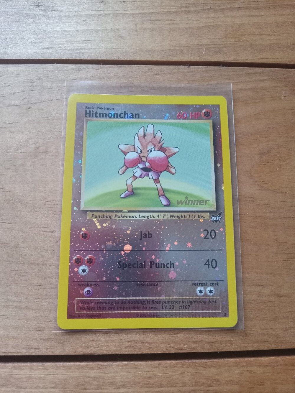 Pokemon Hitmonchan Best Of Winner Promo 2 Holo Card